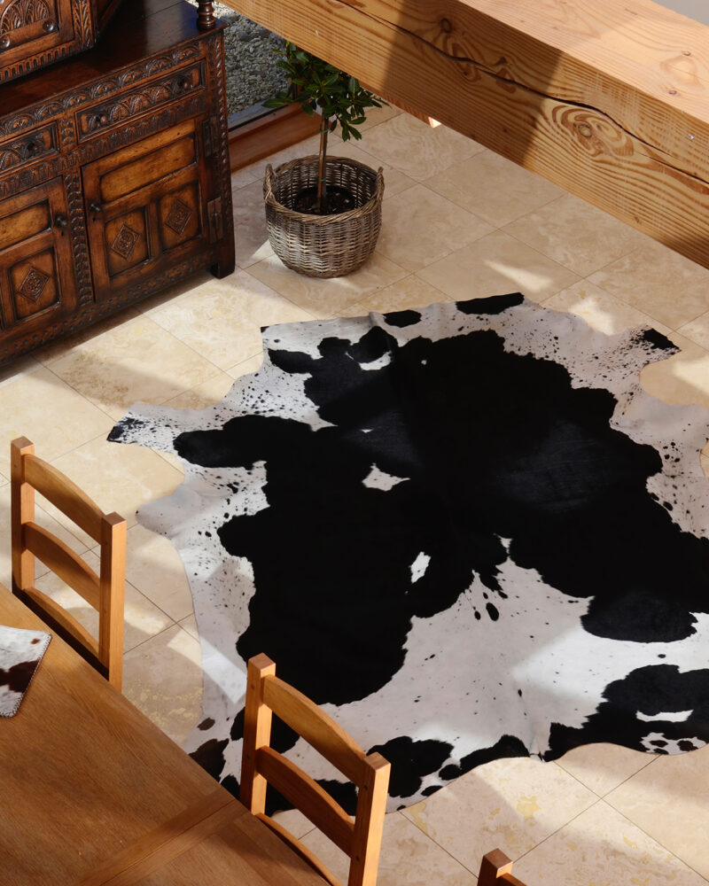 Black and White Cowhide Rugs - Image 4