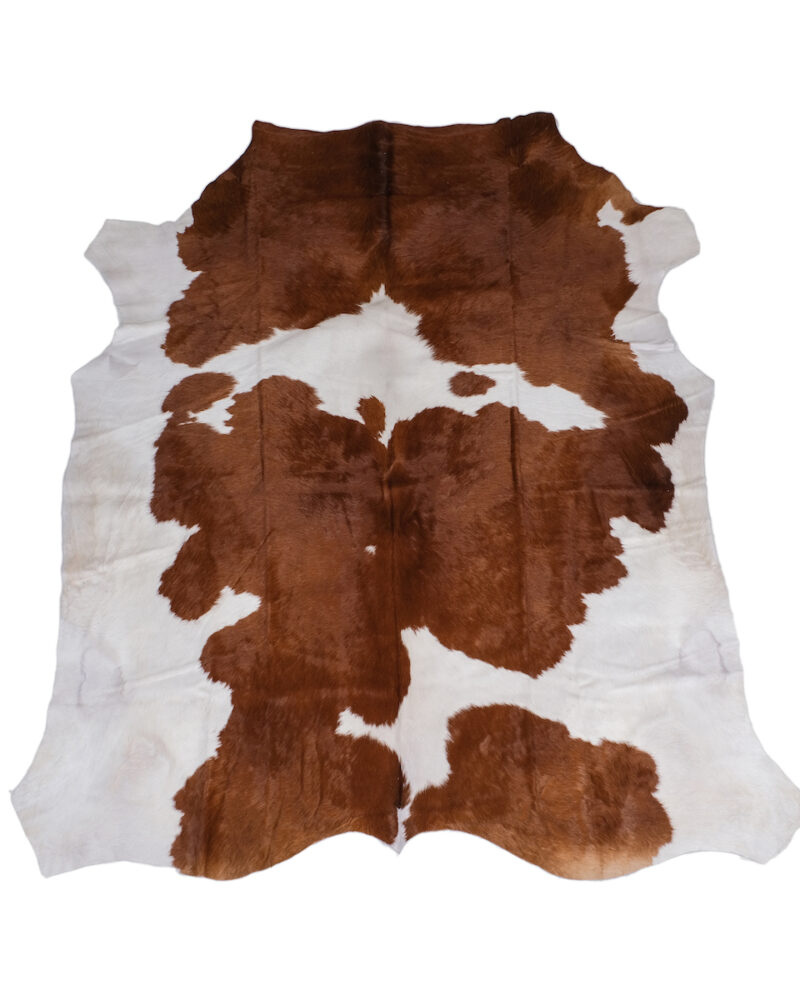 Brown and White Cowhide Rugs - Image 3