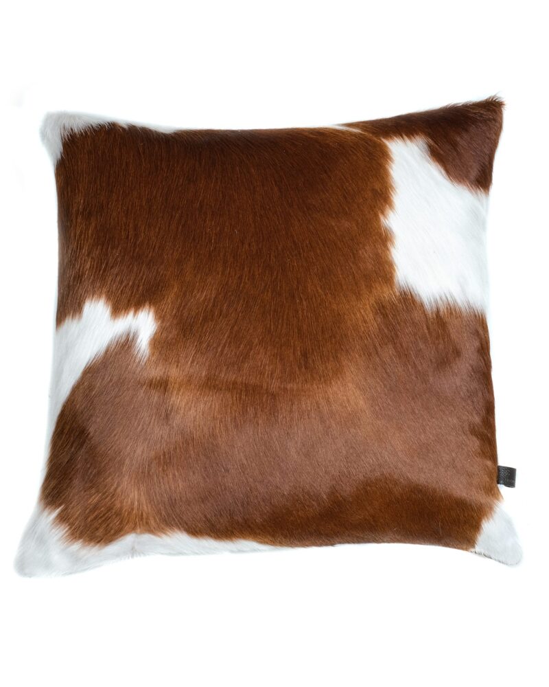 Brown and White Cowhide Cushions - Image 2