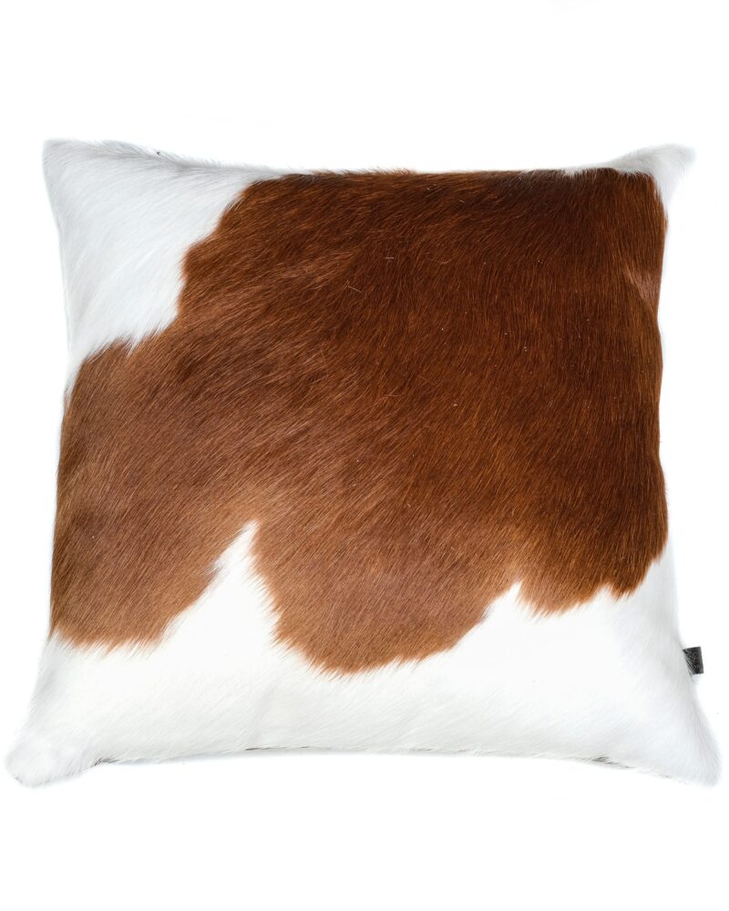 Brown and White Cowhide Cushions - Image 4