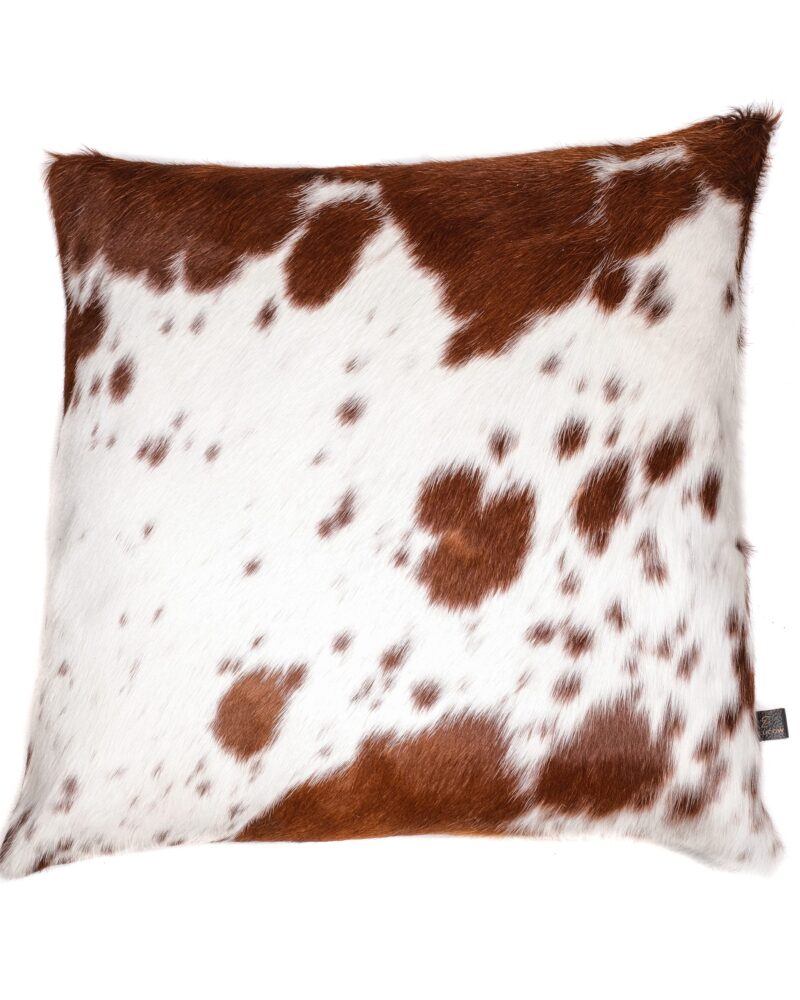 Brown and White Cowhide Cushions - Image 5