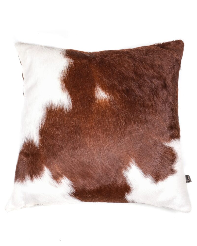 Brown and White Cowhide Cushions - Image 6