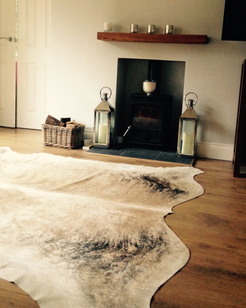 Chestnut, Cream and Champagne Cowhide Rugs