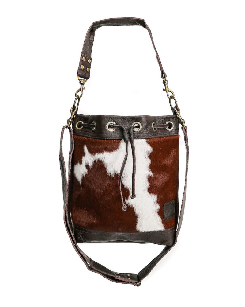 Cowhide Bucket Bag - Image 10