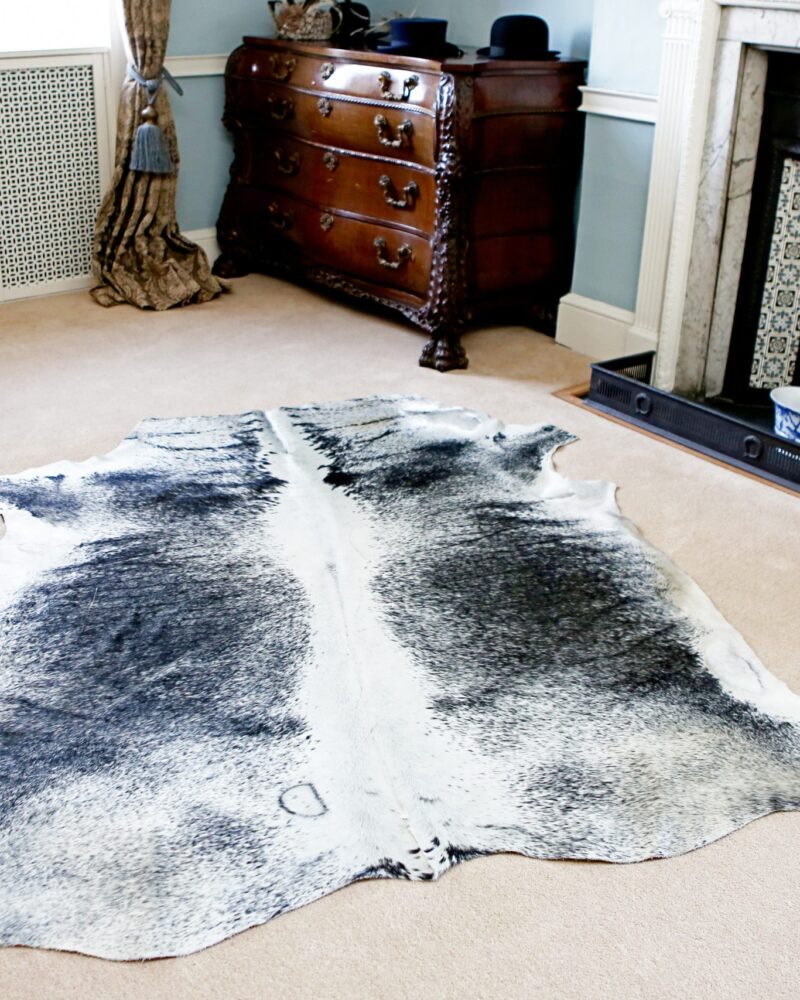 Grey and White Cowhide Rugs